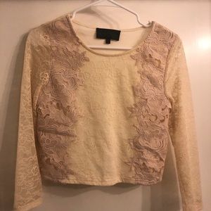 Anthropologie Lace Crop Top